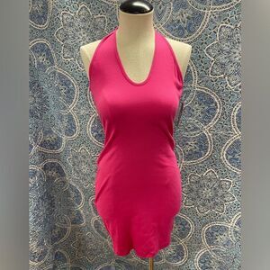 Rib halter top mini dress